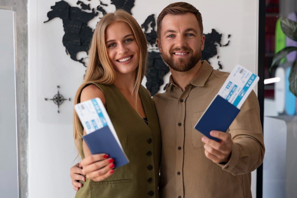 Casal com visto para europa