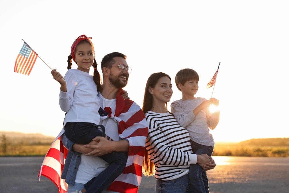 Família aprendendo a morar fora do brasil